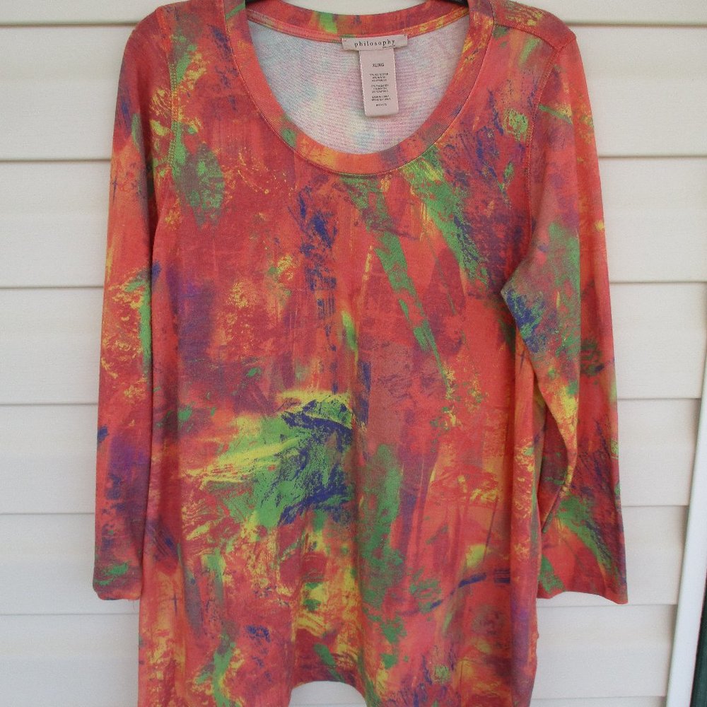 Women's Philosophy Multicolor Long Sleeve Pullover Sweater